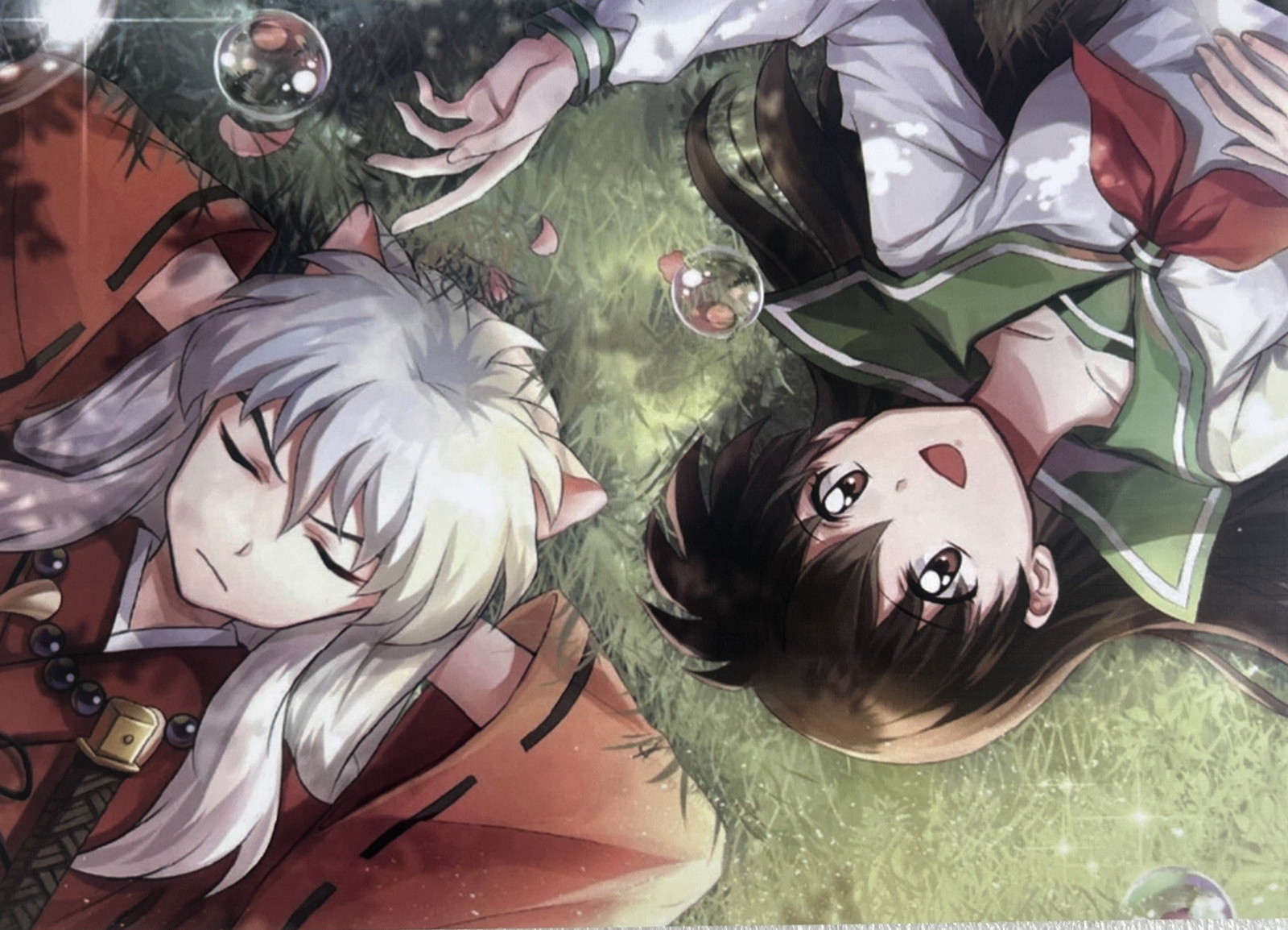 INUYASHA Art Poster - Japanese Manga Anime - Kagome, Inuyasha - 16.5" x 11.25