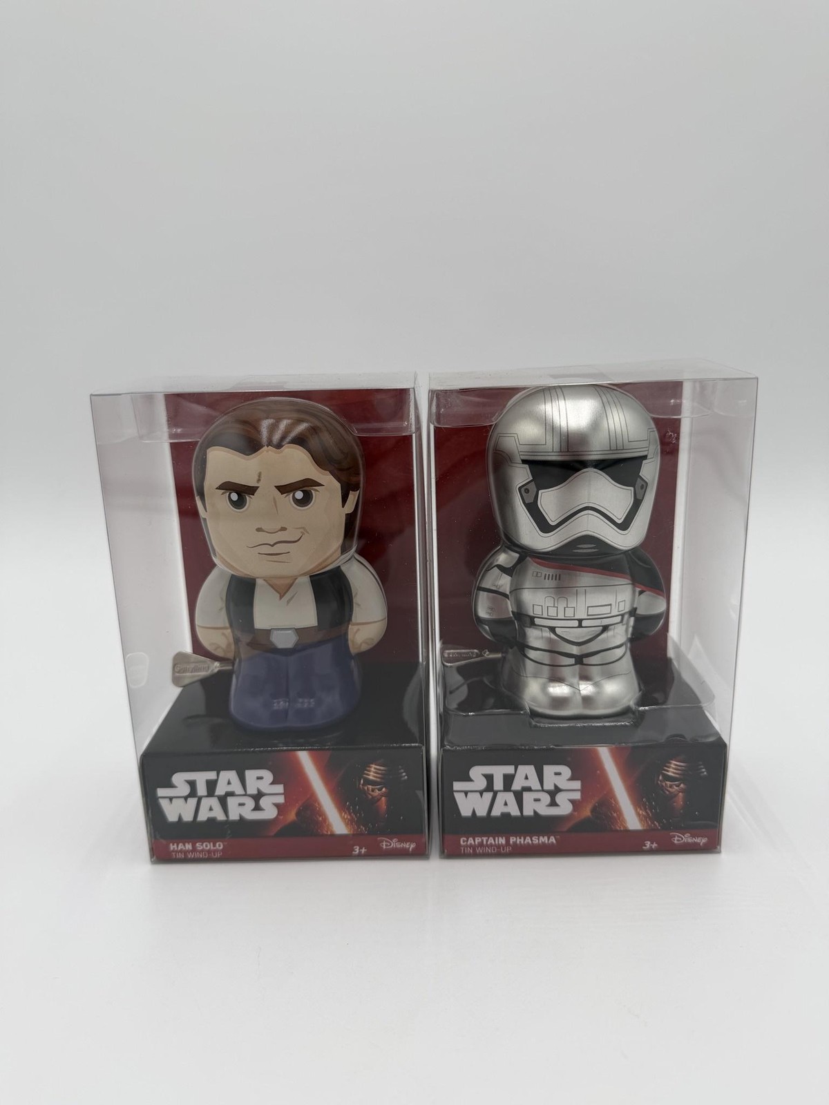 Schylling Star Wars Han Solo Capitano Phasma Tin Wind-Up Figure Boxato Multicolore