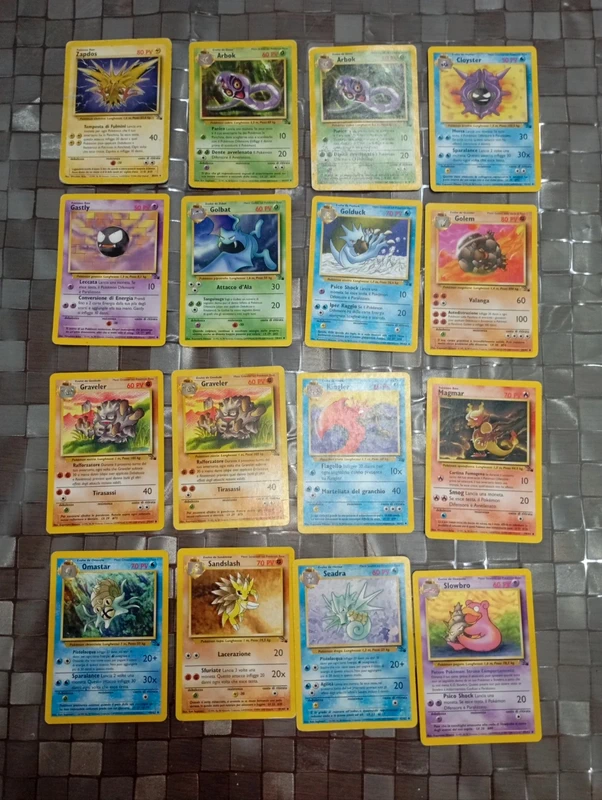 Carte Pokemon set fossil