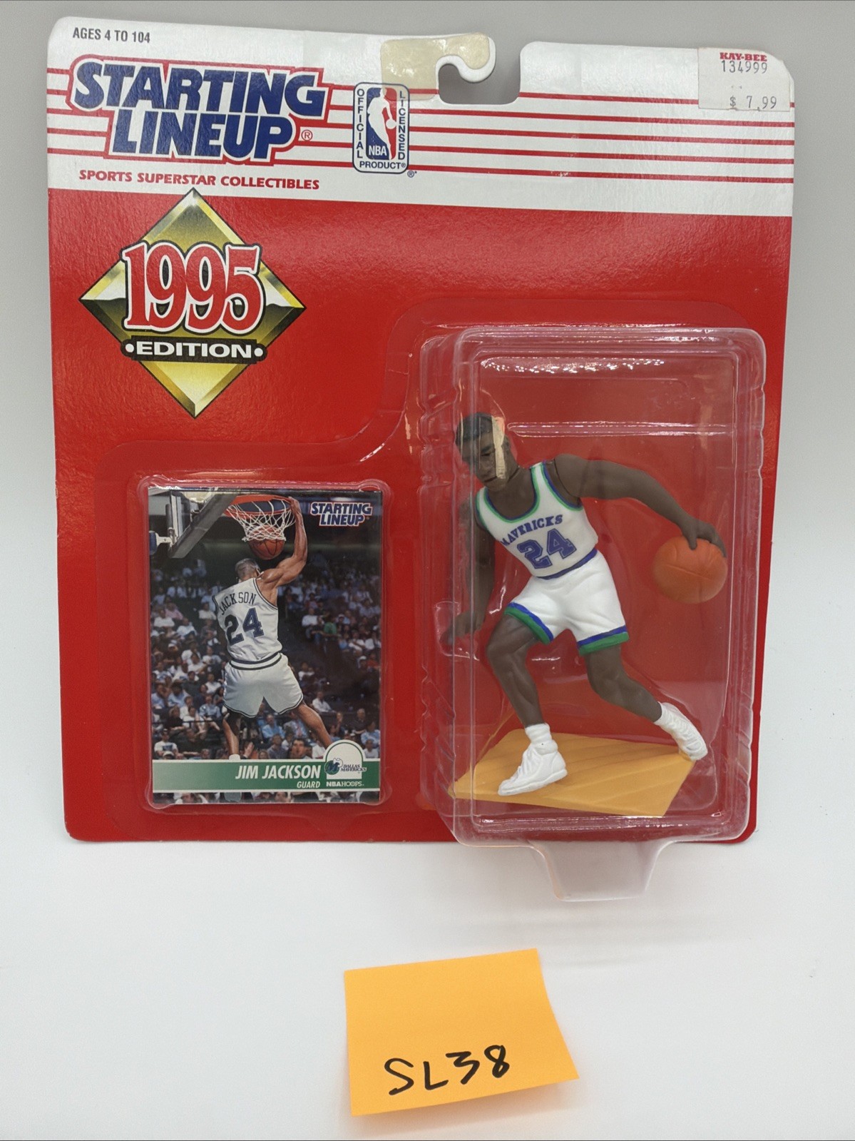Vintage Jim Jackson Dallas Mavericks 1995 Kenner Starting Lineup New NIP