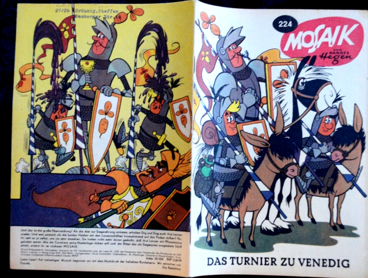 Originale MOSAIK Hannes Hegen Nr. 224 Il Torneo A Venezia DDR
