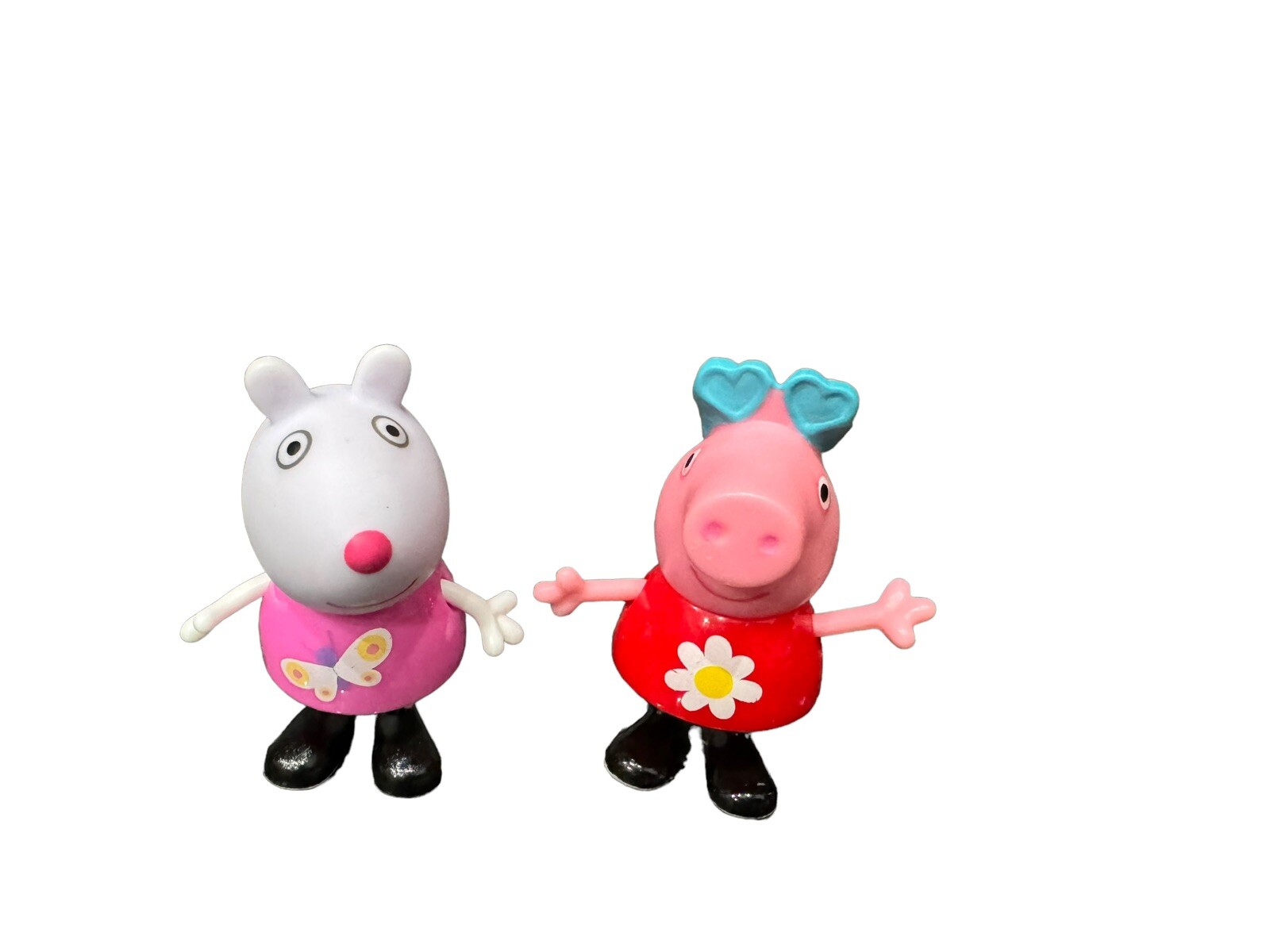 Peppa Pig Suzy Sheep And Peppa Pig W/ Sunglasses Toy 2.5”  Figures