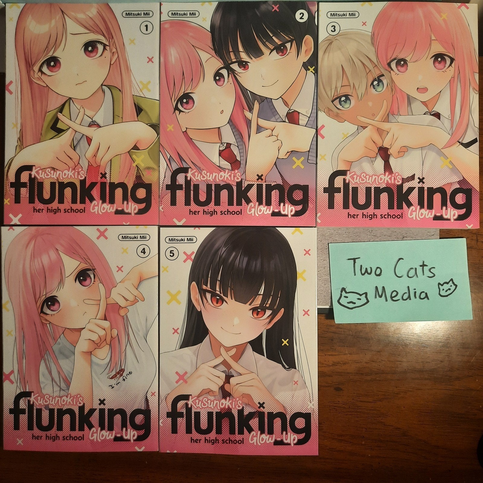 📚 Kusunoki's Flunking Her High-School Glow Up Vol. Pacchetto manga inglese 1-5