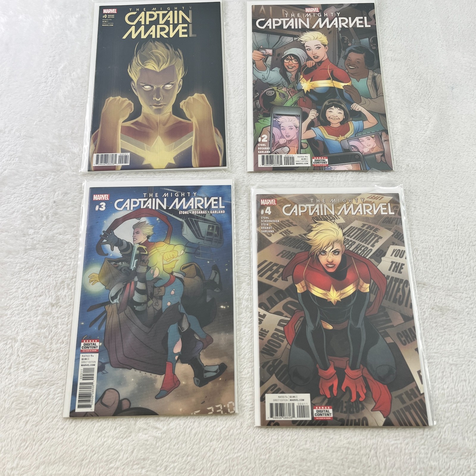The Mighty Captain Marvel #0, 2, 3, 4 Marvel Comics 2017 lotto libri variante