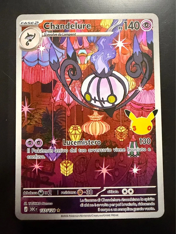 Chandelure 137 Pokemon 30 anniversario