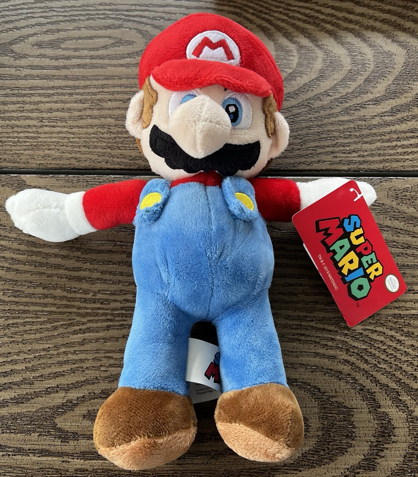 Peluche pupazzo Super Mario Bros MARIO 11" 2019 licenza ufficiale Nintendo