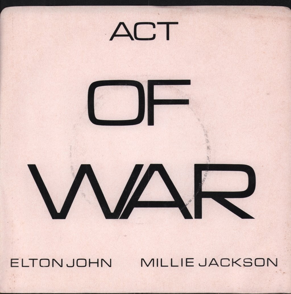 Elton John E Millie Jackson Act Of War 7" Vinile Canada Geffen 1985 - Pic