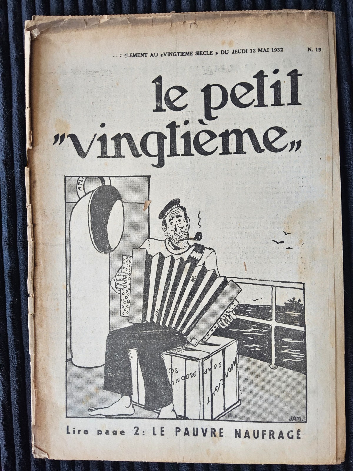 Tintin - Petit Vingtième - Numéro 19 de 1932 - Hergé - Amérique