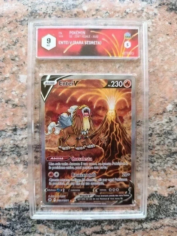 Carta Pokémon Entei V GG36 - Zenit Regale - Italiano - PSA9