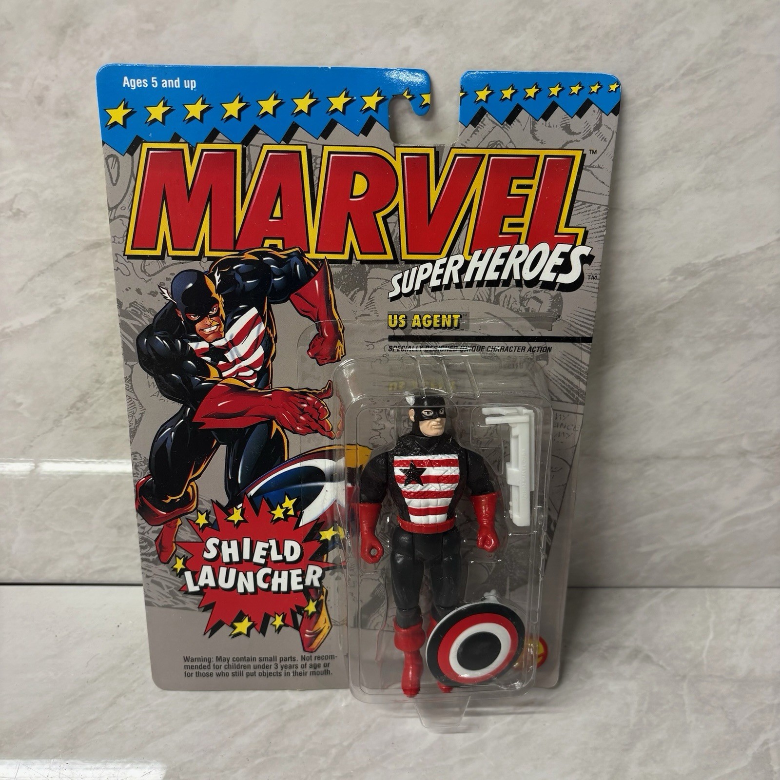 1994 Toy Biz Marvel Exploding Grapple Hook Series Super Heroes U.S. Figurina Agente