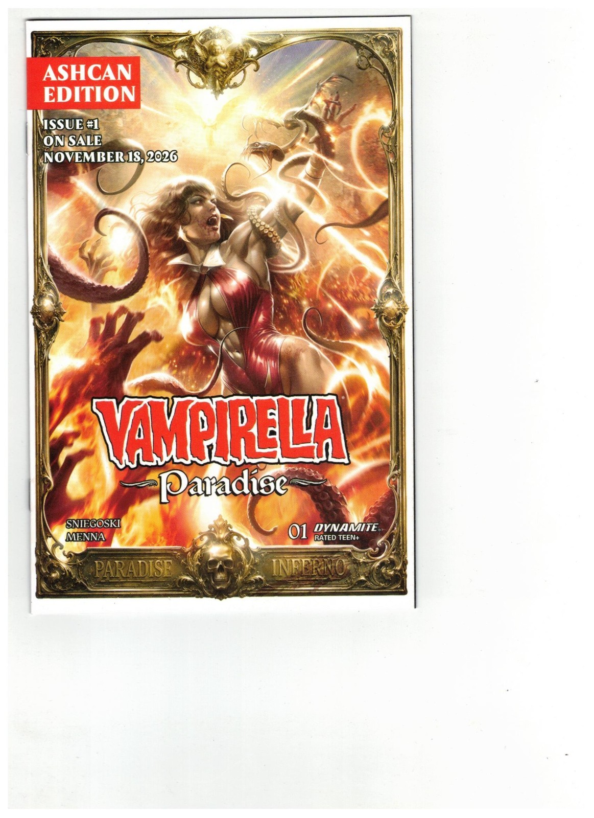 Vampirella Paradise #1 Ashcan Edition 2026 Dynamite Sniegoski & Menna SCANS