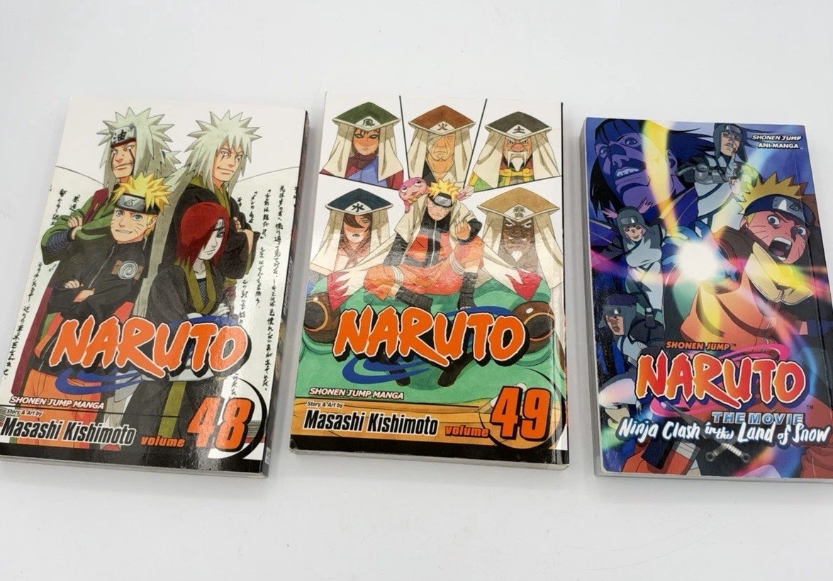 SHONEN JUMP MANGA NARUTO LOTTO DI 3 - 48/49 & NINJA SCONTRO IN TERRA DI NEVE