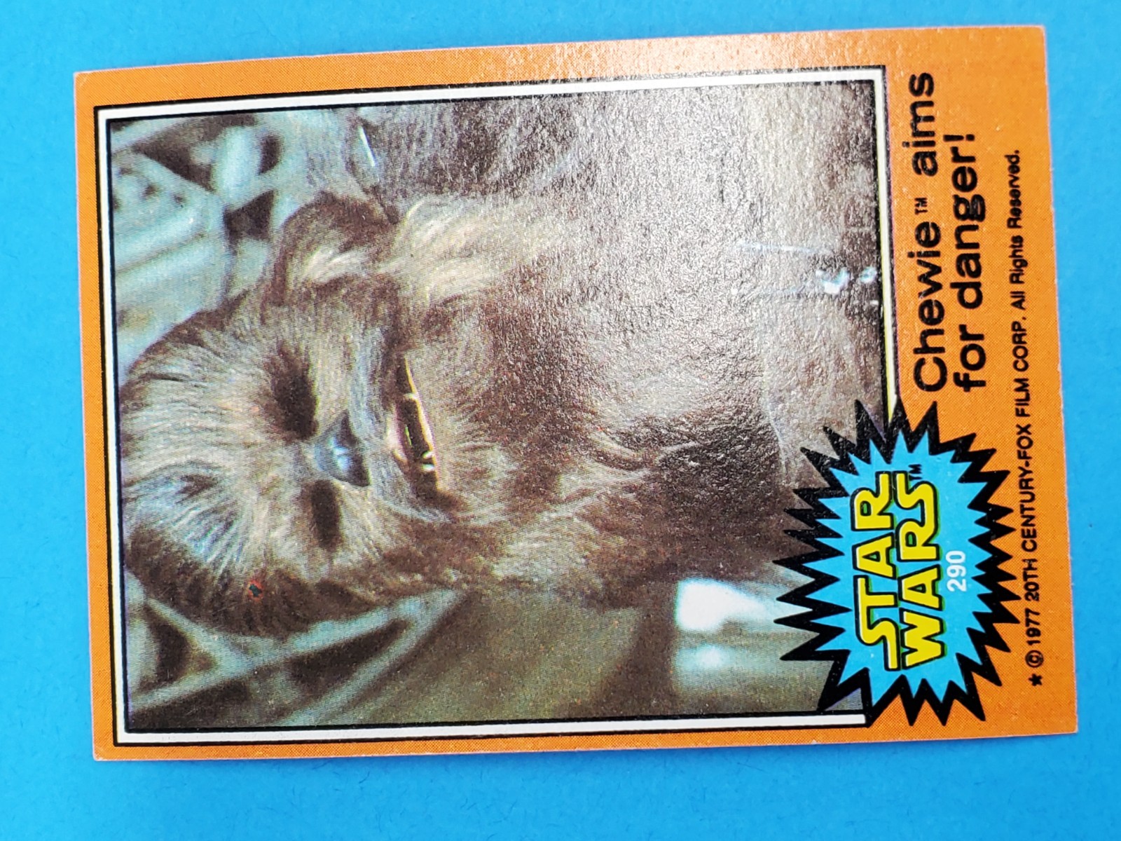 1977 TOPPS STAR WARS CARD #290 SERIE ARANCIONE GRADO MEDIO OTTIMA VG-EX ECCELLENTE