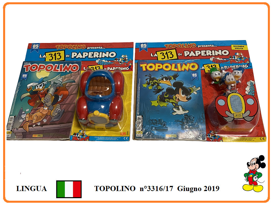 TOPOLINO  n°3316/17  + LA 313  DI  PAPERINO  2019  Sigillato