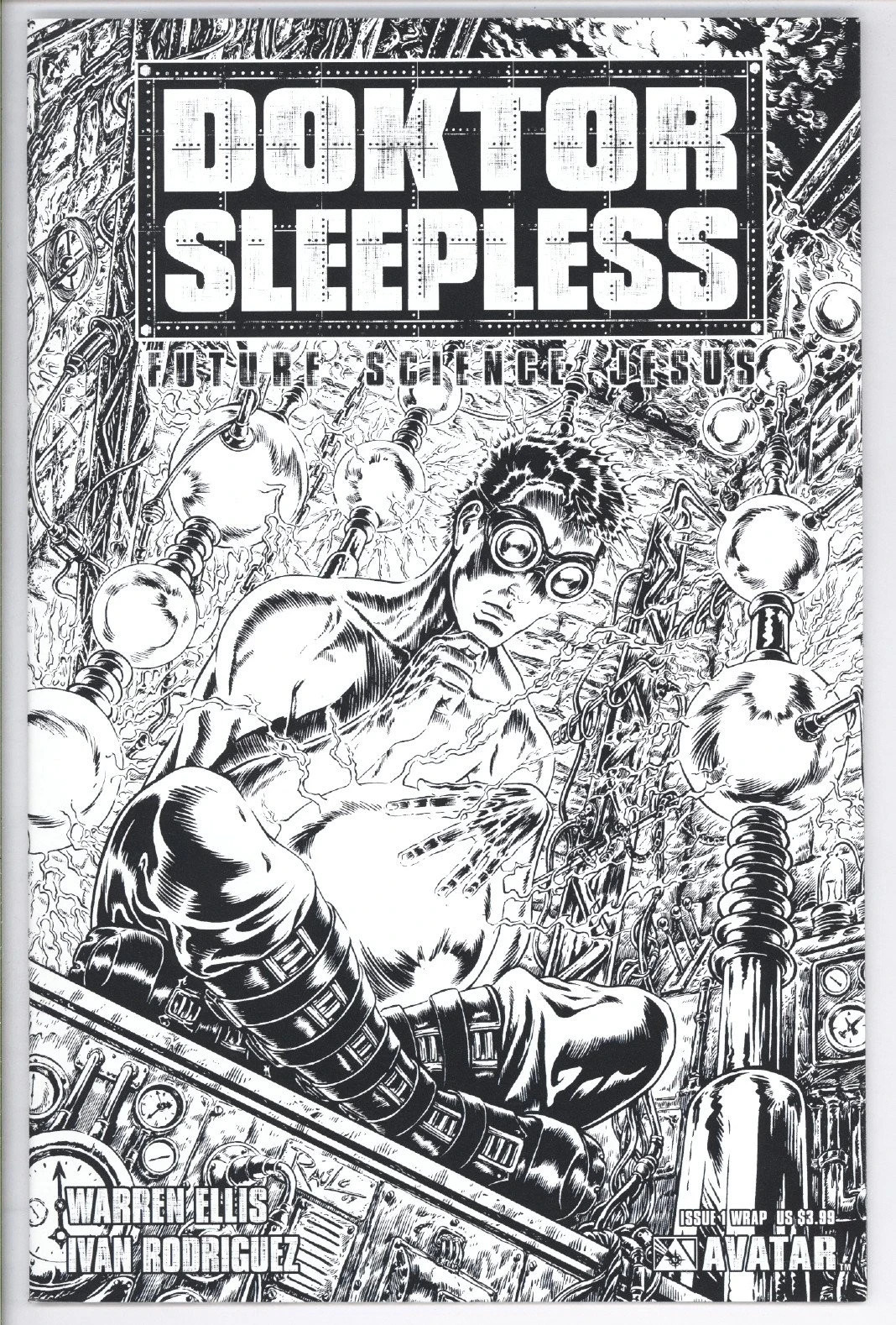 DOKTOR SLEEPLESS #1B bianco e nero avvolgente 2007 FN-VFN.  SPEDIZIONE COMBINATA!
