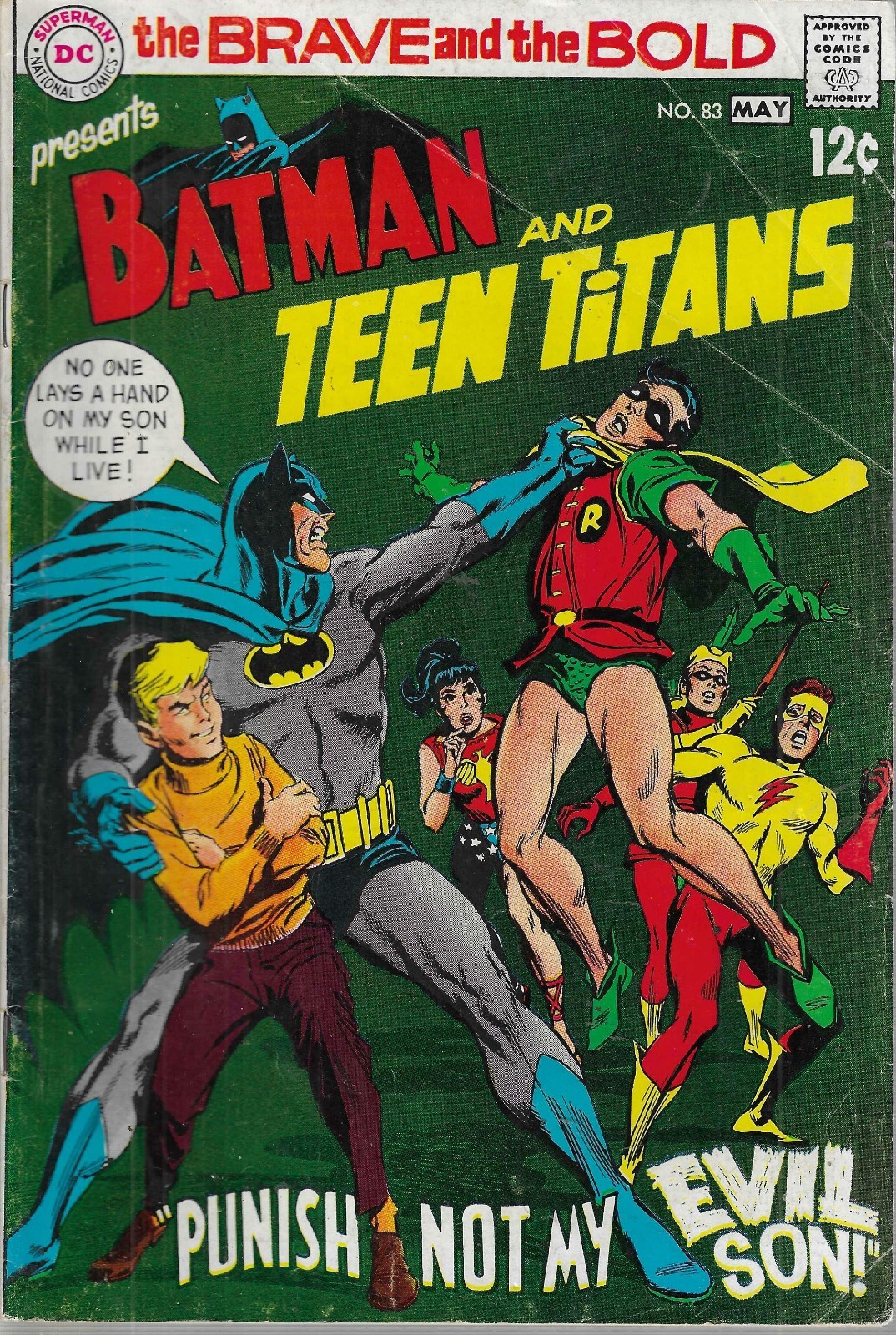 Brave & the Bold Batman & Teen Titans #83 1969 Neal Adams art VG++