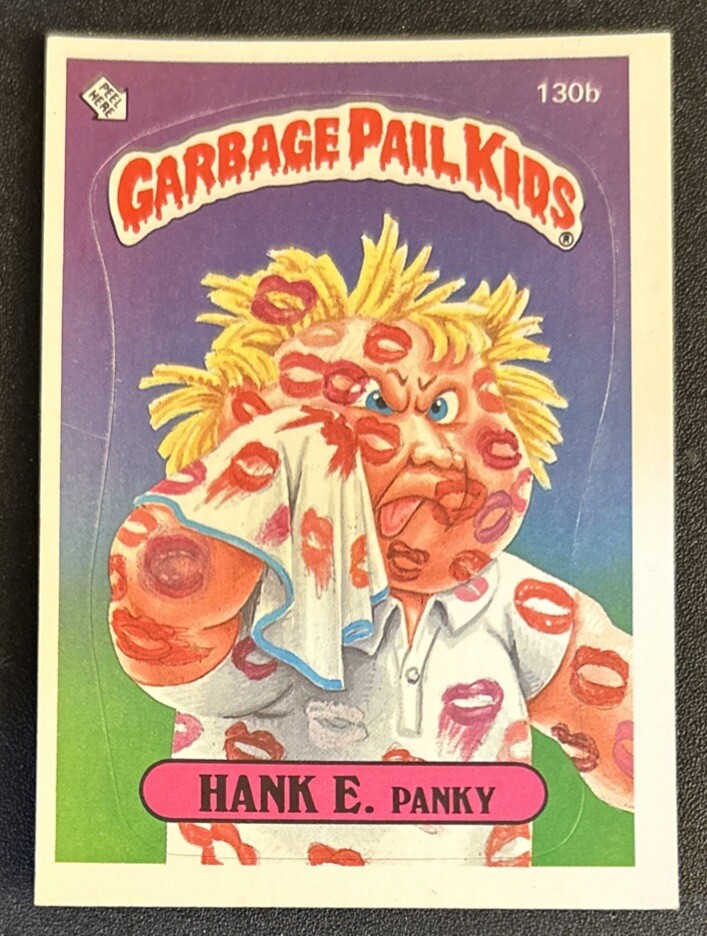 1986 Topps Garbage Pail Kids GPK Series 4 Hank E. Panky Sticker Card 130b VG O/C