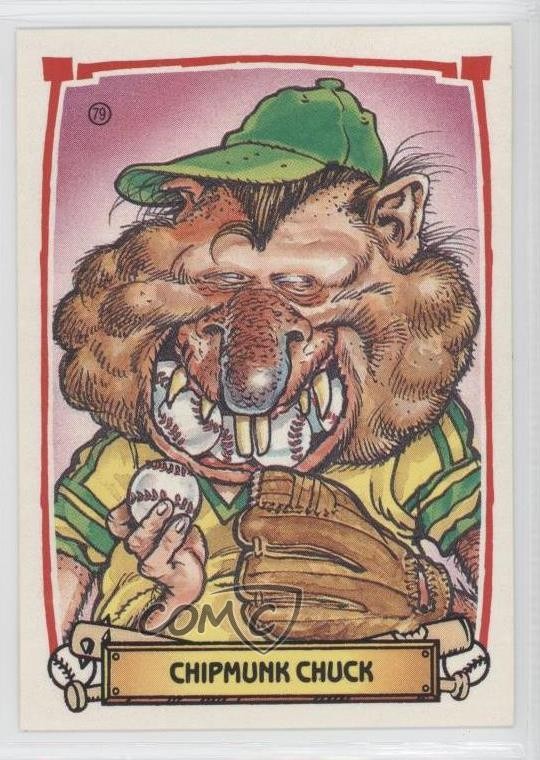 1988 Leaf Baseball's Greatest Grossouts Chipmunk Chuck #79 1i3