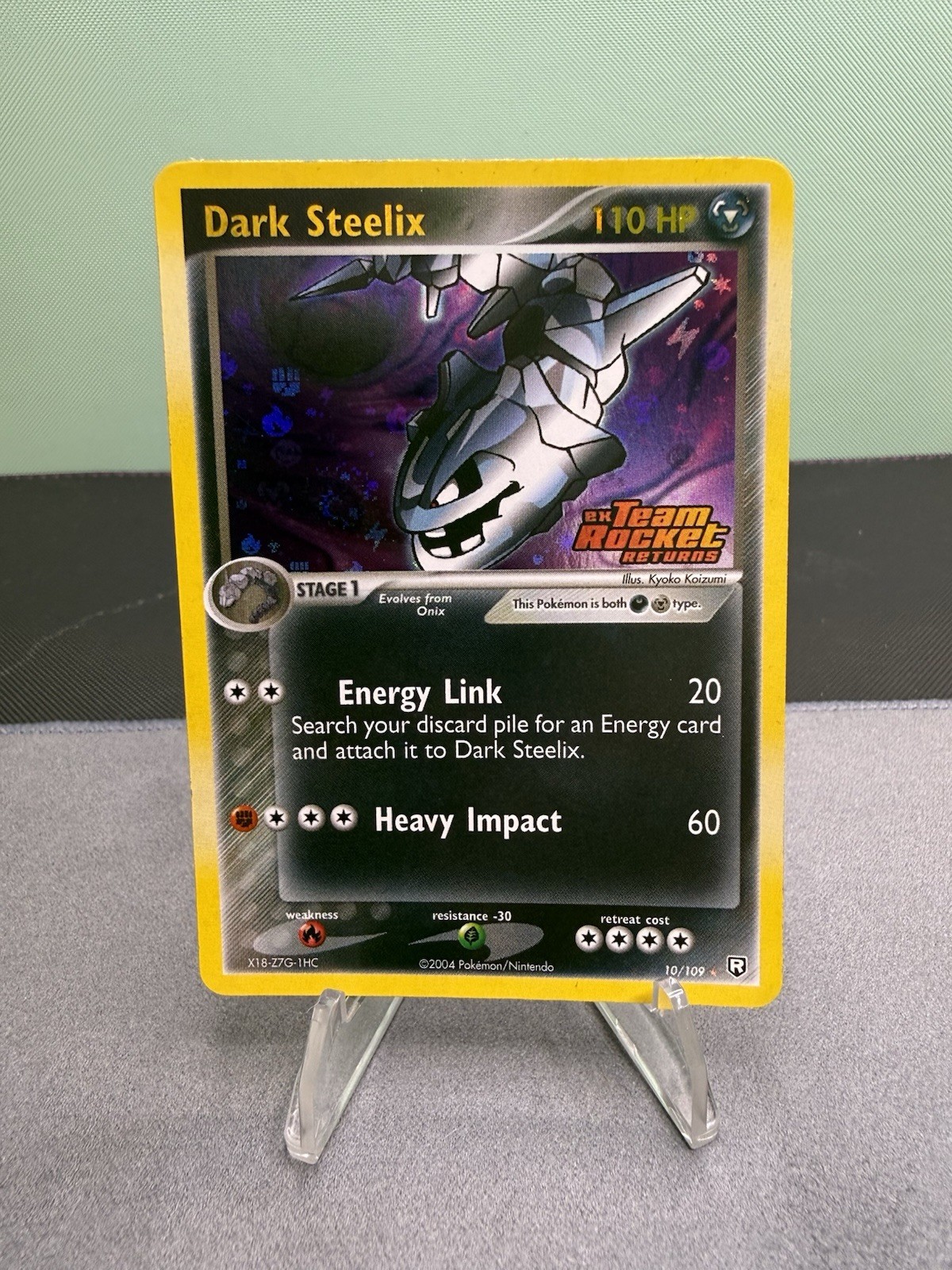 Dark Steelix 10/109 Team Rocket Returns Reverse Holo timbrato SWIRL