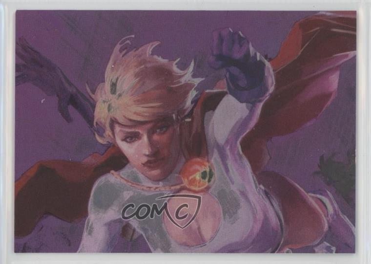 2016 Cryptozoic Justice League Task Force Silver Foil Power Girl #19 d8k