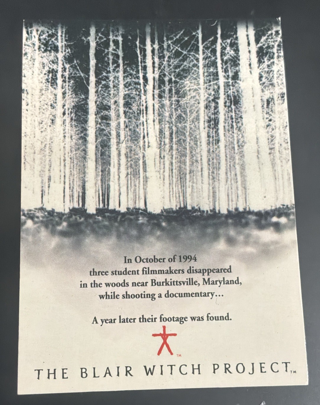 Set film Topps The Blair Witch Project 1999 (72 carte)
