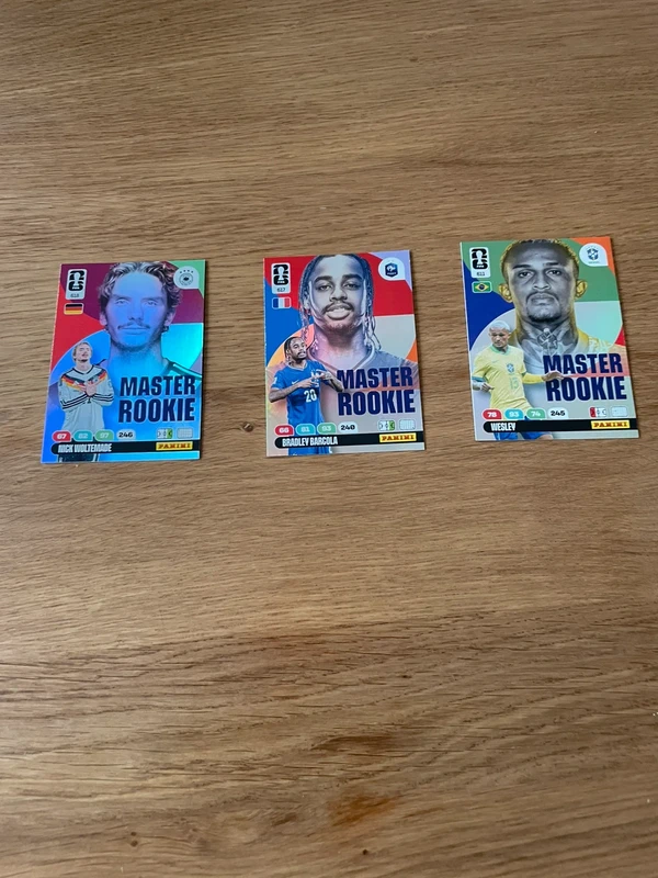 Cartes panini adrénalyn XL Master rookie