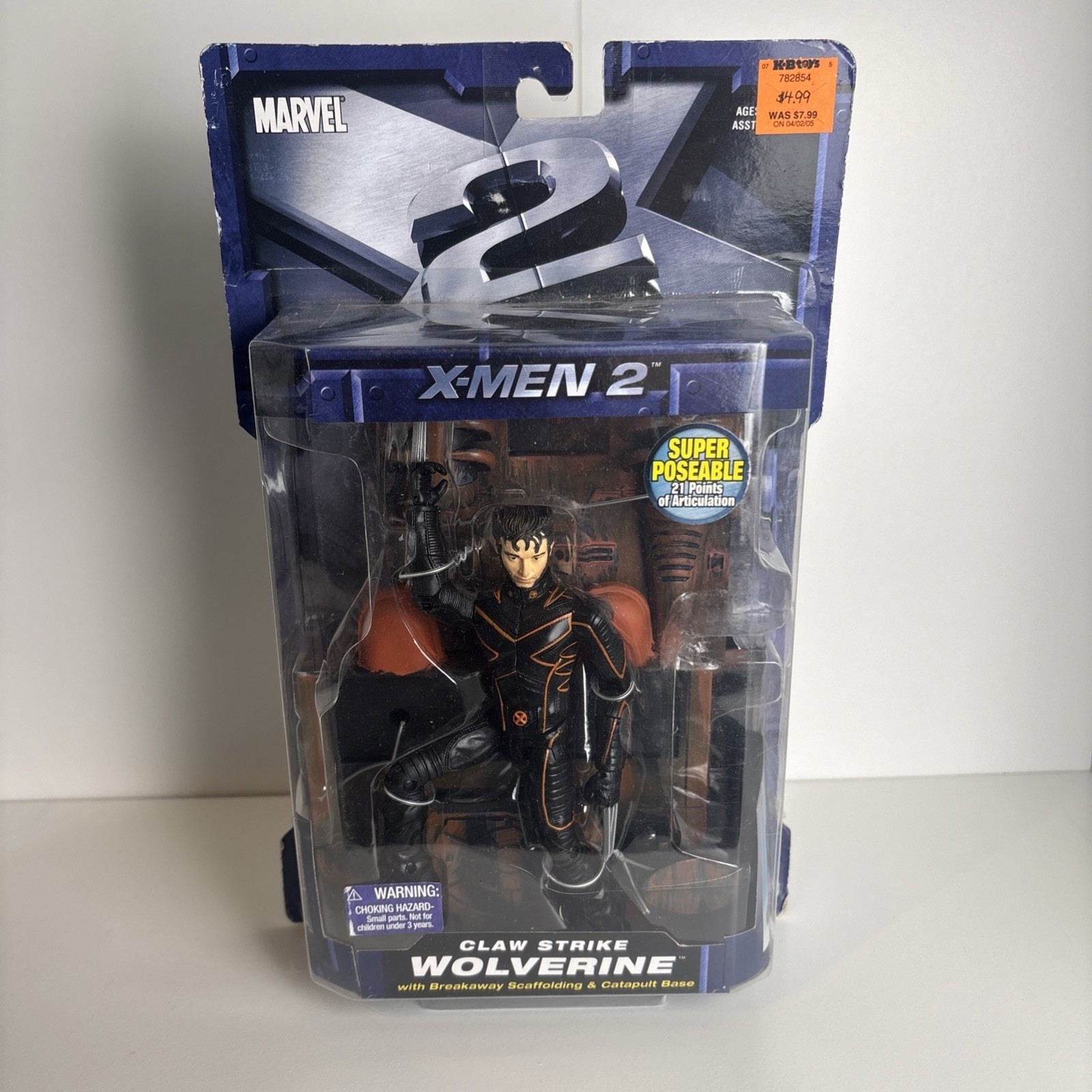 Toy Biz Marvel X2 X-Men United Claw Strike Wolverine Action Figure 2003