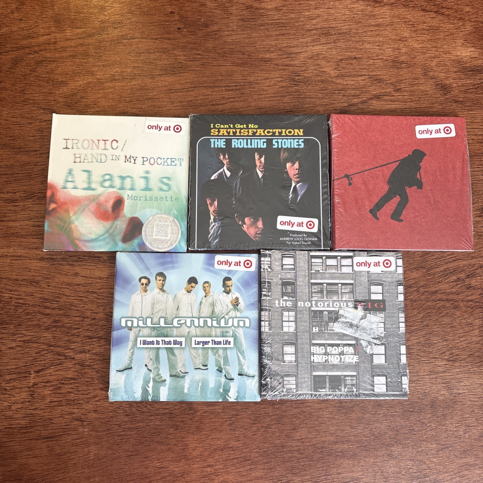 Target Tiny Vinyl 4in Lot 5 Bruno Mars Rolling Stones BIG Alanis BSB NEW