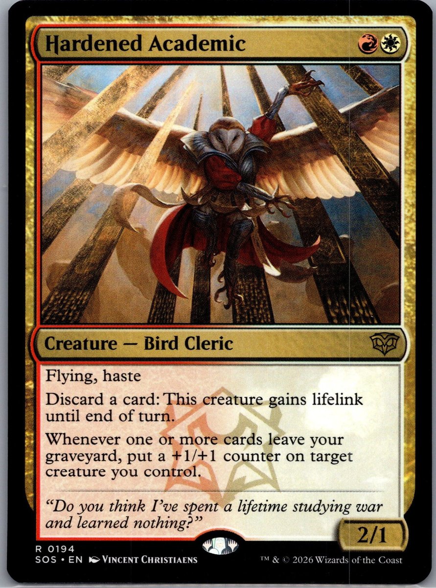 Hardened Academic 0194 Strixhaven: Scuola di Maghi Raro Nuovo con etichette MTG