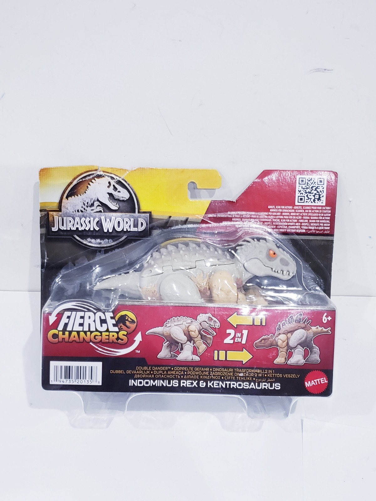 Jurassic World Fierce Changers 2-in-1: Indominus Rex & Kentrosaurus - New 