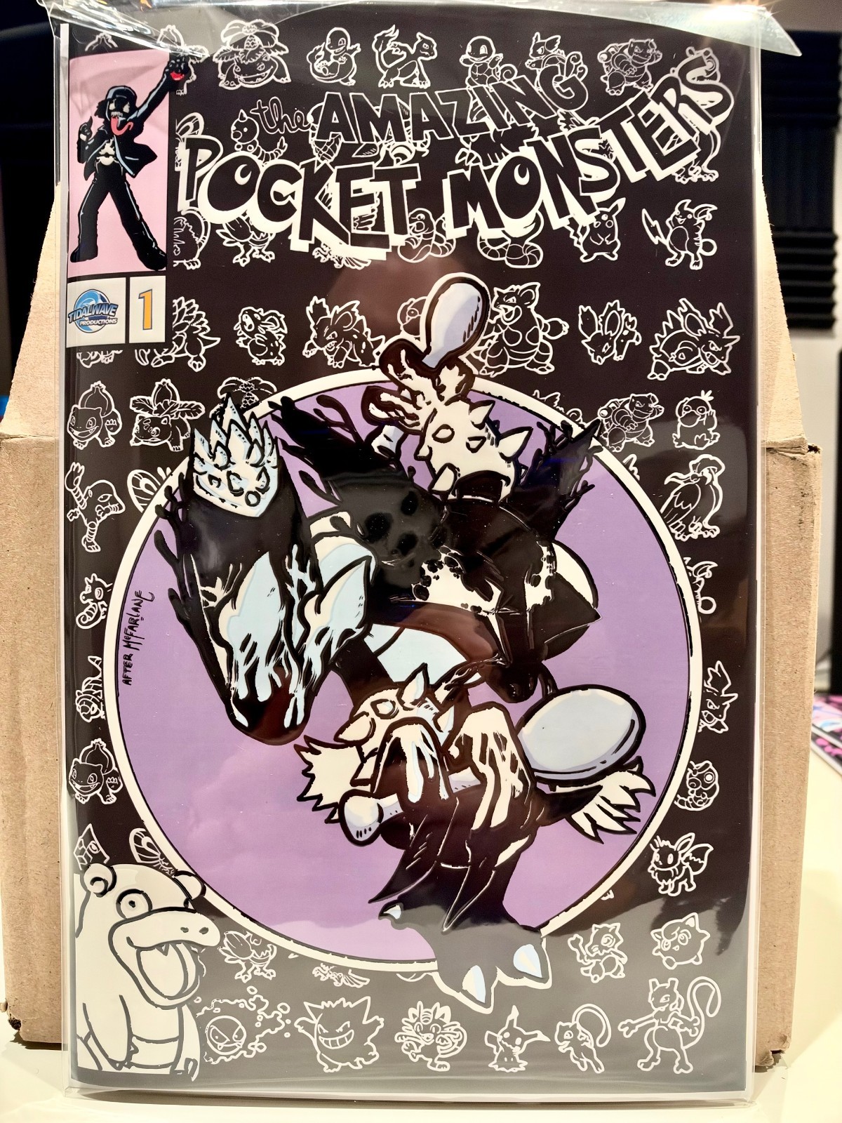 The Amazing Pocket Monsters #1 Venomized Embossed Foil COA 95/151 - Alakazam