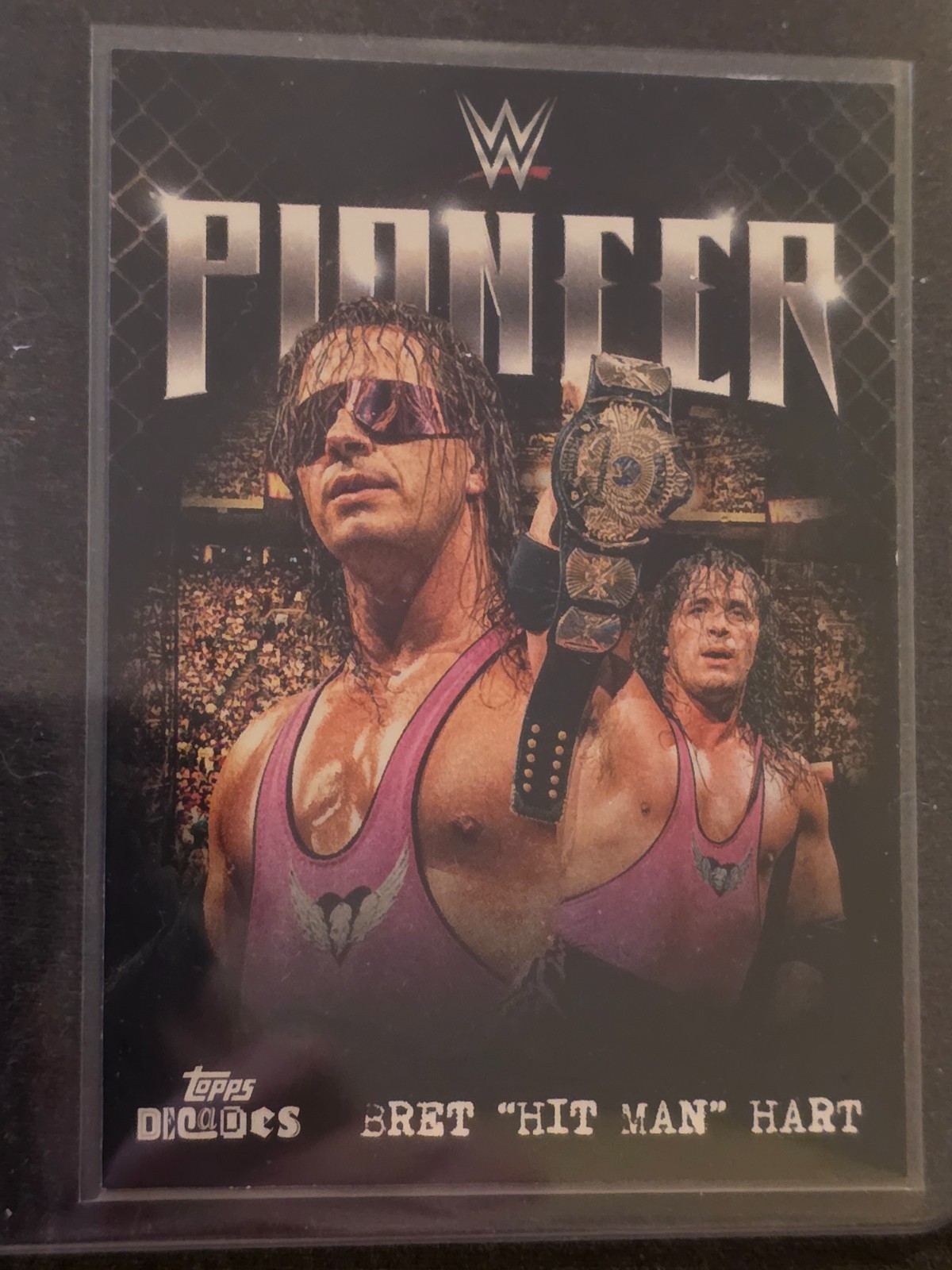 Topps 2026 Topps Decades WWE Pioneer Bret "Hit Man" Hart Insert Card #50