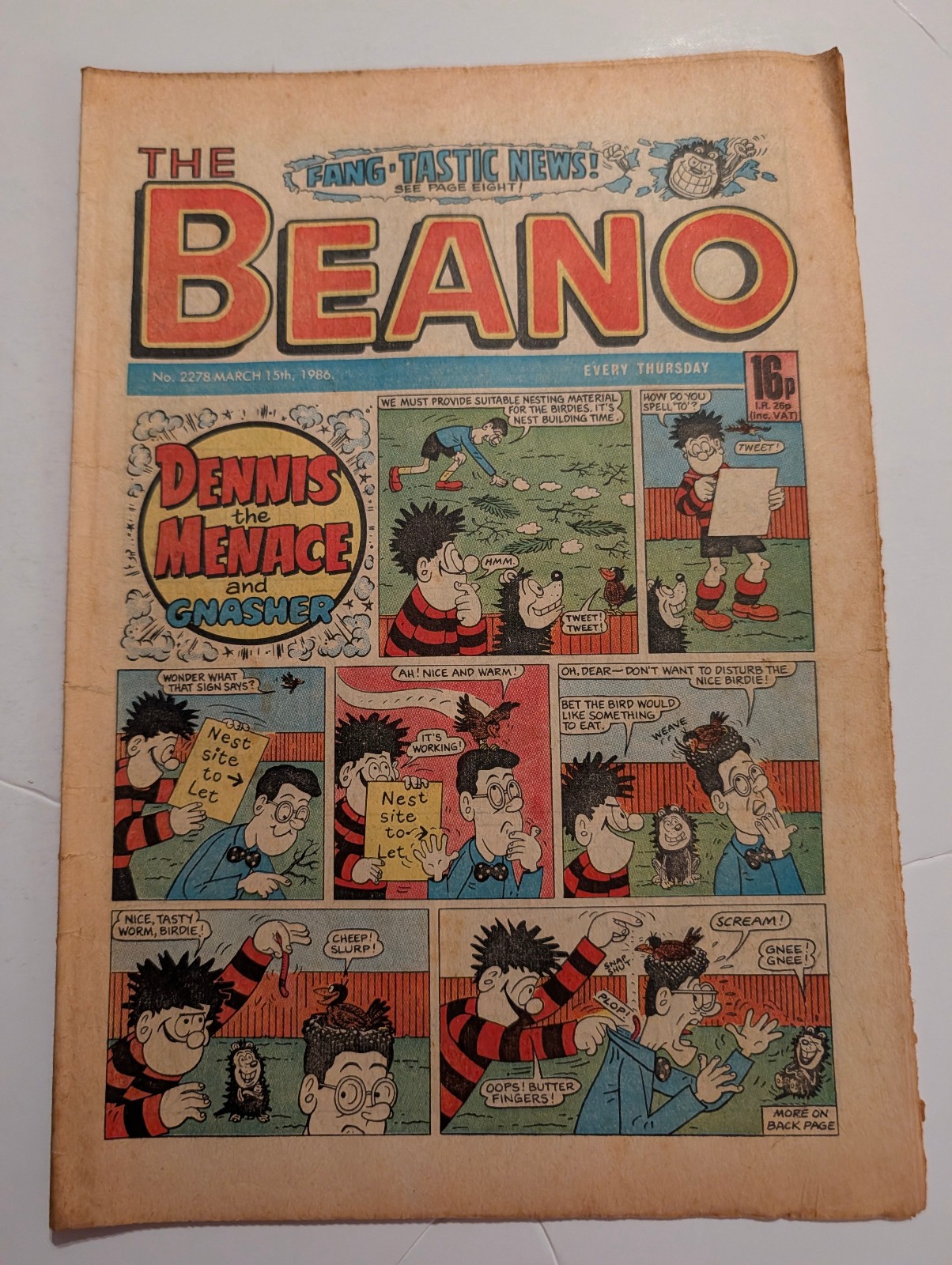 Beano Comic No 2278, March 15th 1986.