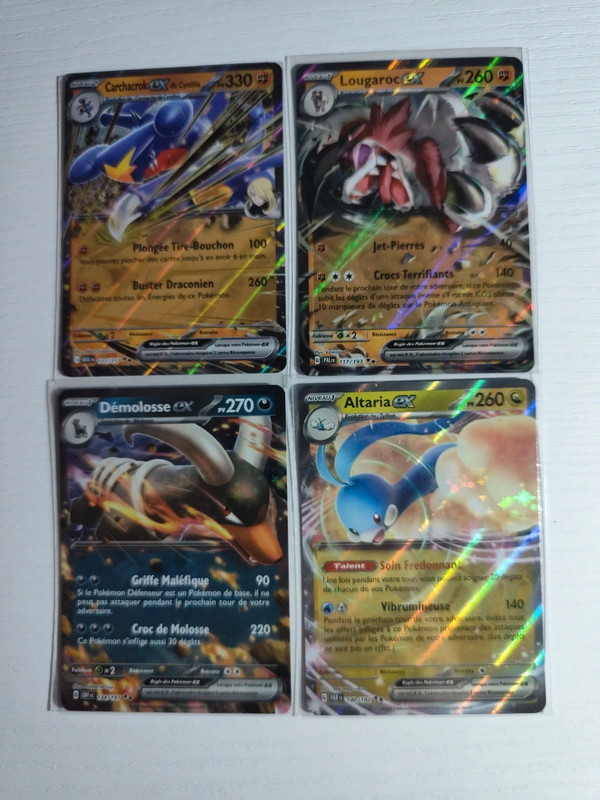 4 cartes Pokémon ex français