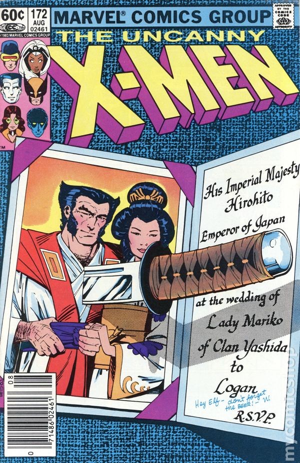Uncanny X-Men #172N VG 1983 immagine stock basso grado
