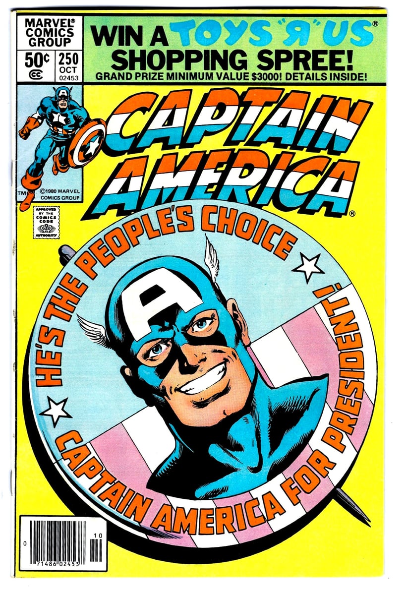 CAPTAIN AMERICA & FALCON #250 in VF+ a 1980 Marvel comic by JOHN BYRNE
