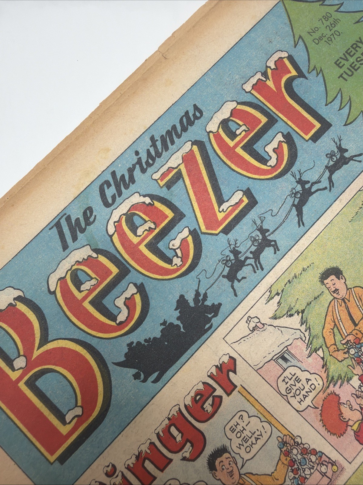 THE BEEZER COMIC - CHRISTMAS ISSUE - No. 780 December 26th 1970 Original 70s Vtg