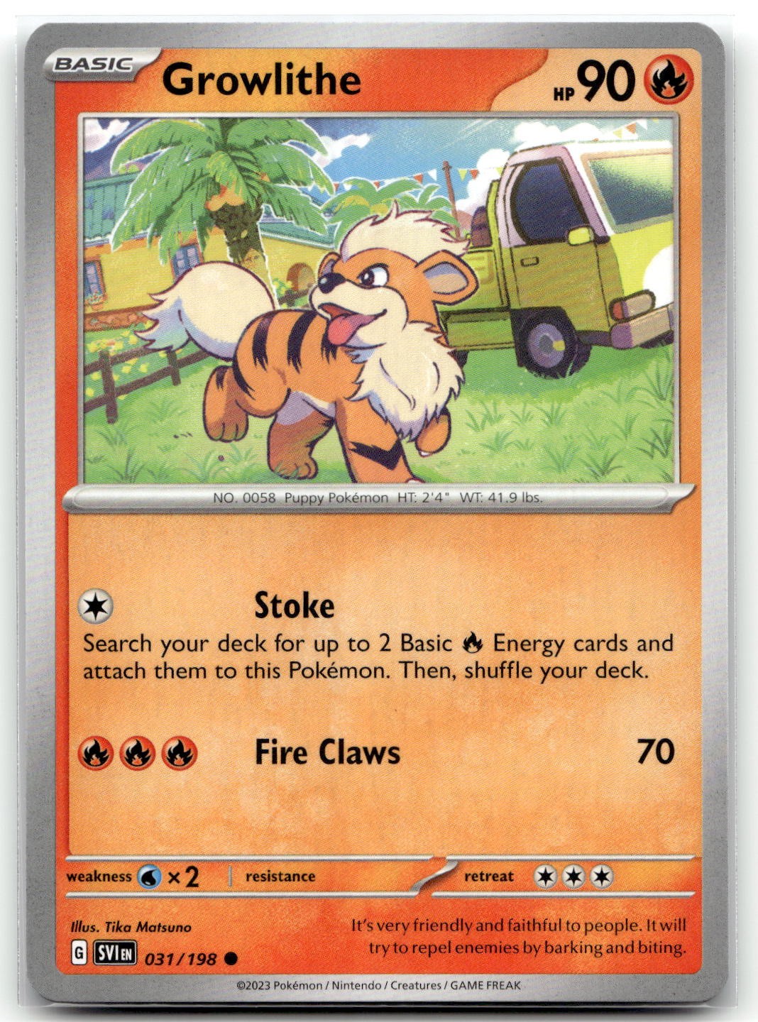 Growlithe 031/198 SV01: Set Base Scarlatto e Viola Pokemon Comune TCG NM