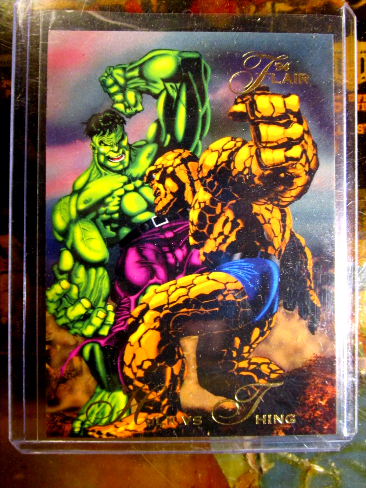 1994 Flair Marvel Universe Hulk Vs Thing #7