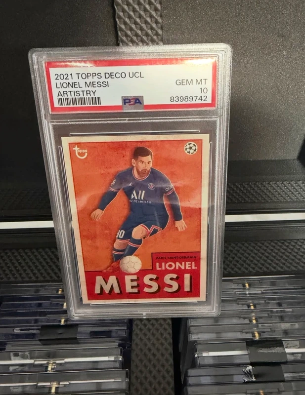 Topps deco Lionel Messi Artistry PSA 10 gem mint