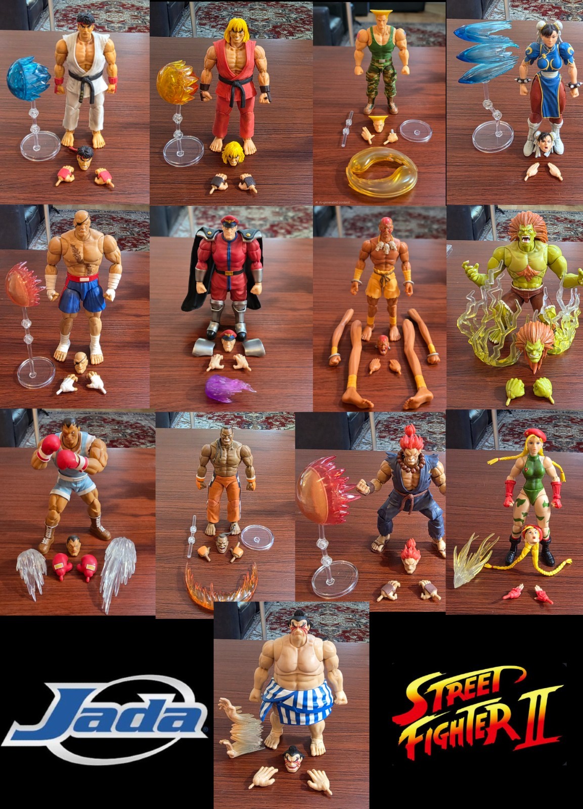 Jada Toys Street Fighter II The Final Challengers Lot - FREE SHIPPING!