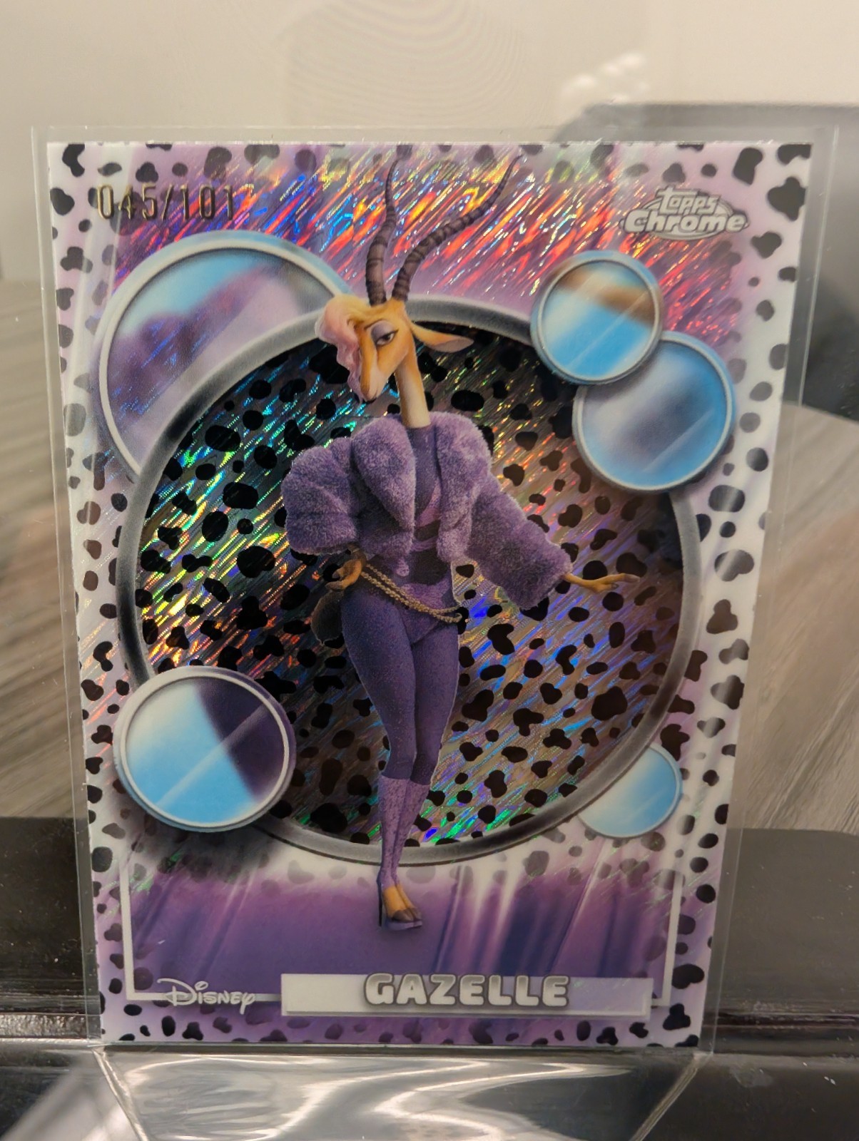 2026 Topps Chrome Disney Gazelle 101 Dalmati bianco e nero scintillante /101