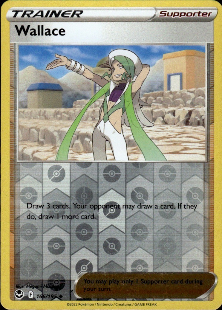 Wallace 166/195 REVERSE HOLO Silver Tempest UC NM Megumi Mizutani Pokemon