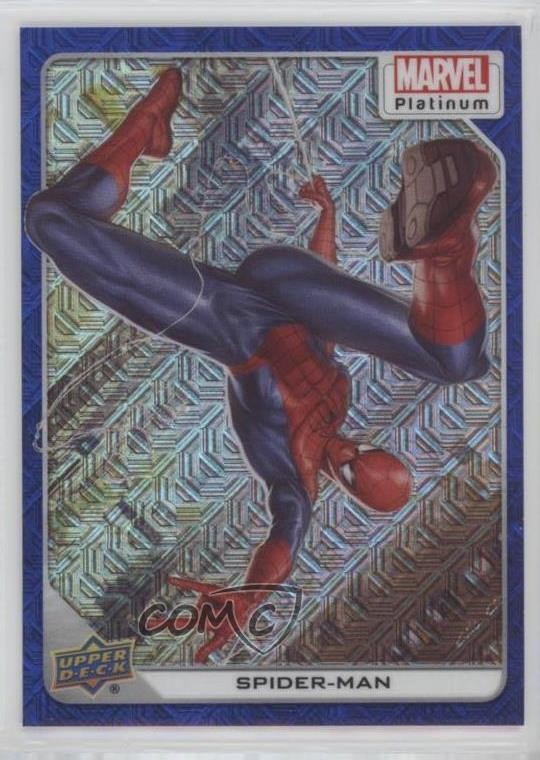 2023 Upper Deck Marvel Platinum Blue Traxx 31/499 Spider-Man #61 02aj