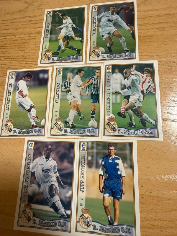 Las fichas de la Liga 97/98 - Lote Real Madrid