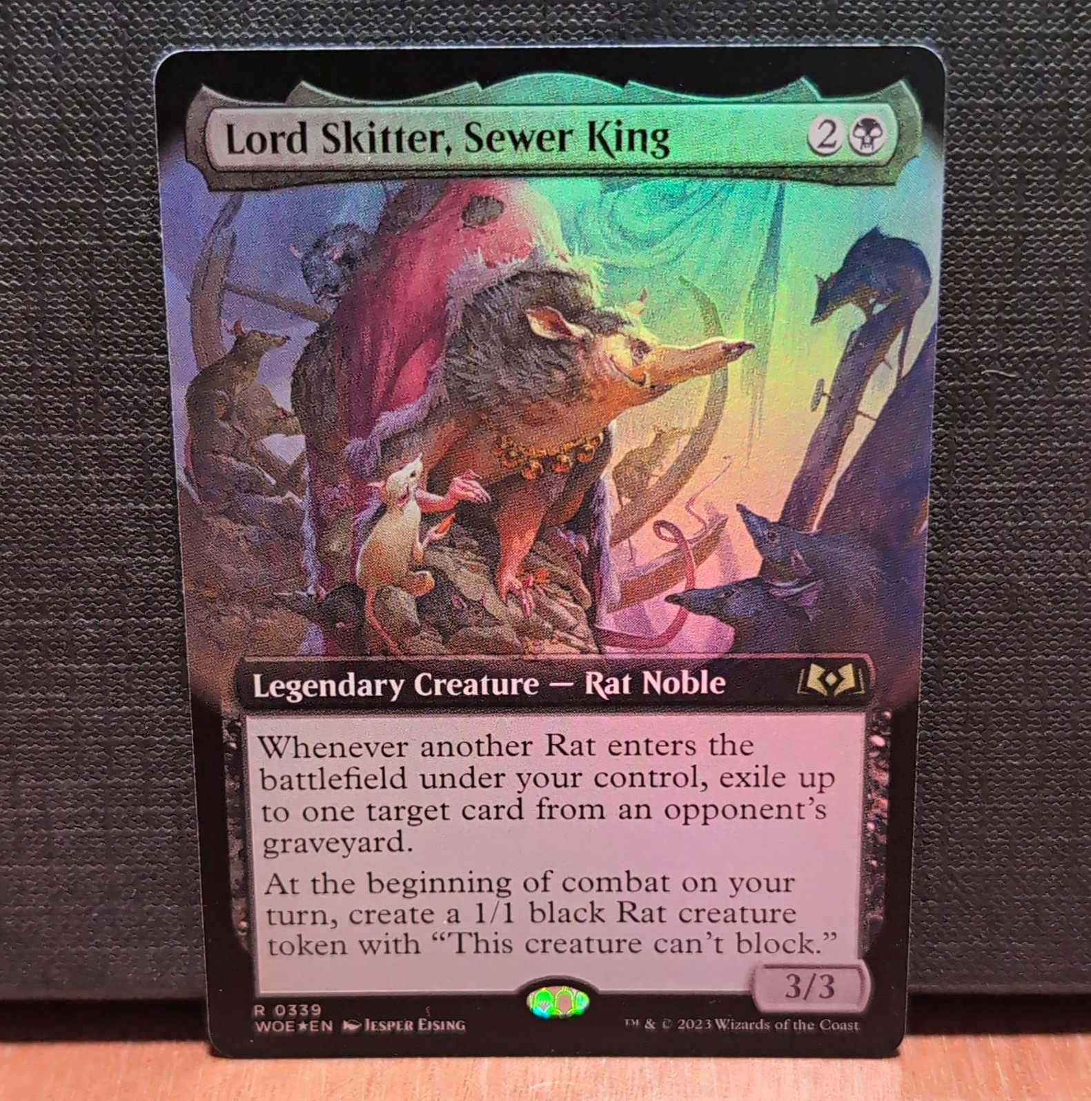 WotC MTG Lord Skitter, Sewer King Foil Ext Art Raro EN #0339