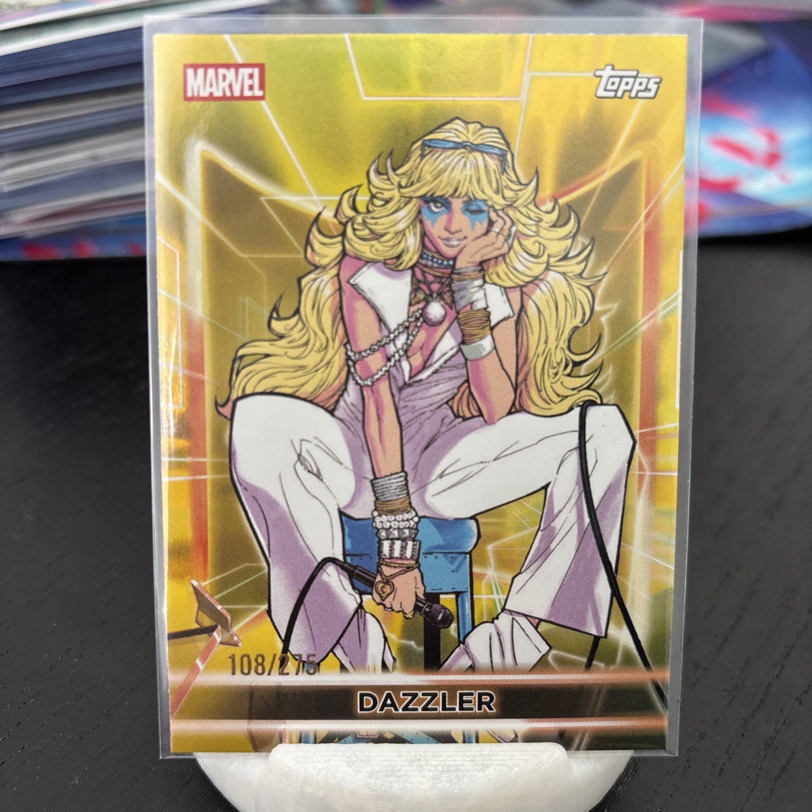 Topps 2026 Marvel Neon #59 Dazzler - #/275 - Yellow Foil - Color Match