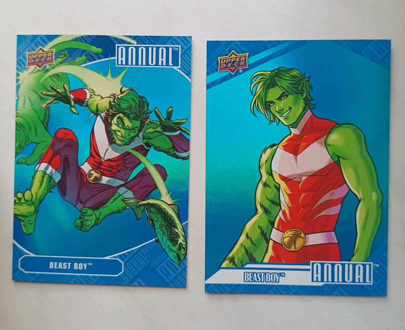 Beast Boy #73 Silver Sparkle & Beast Boy #73 Blue