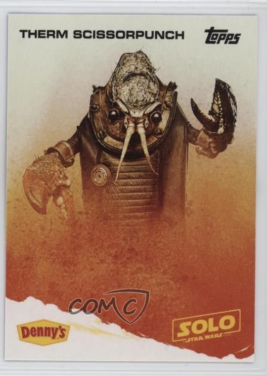 2018 Topps Denny's Solo: A Star Wars Story Therm Scissorpunch o9a