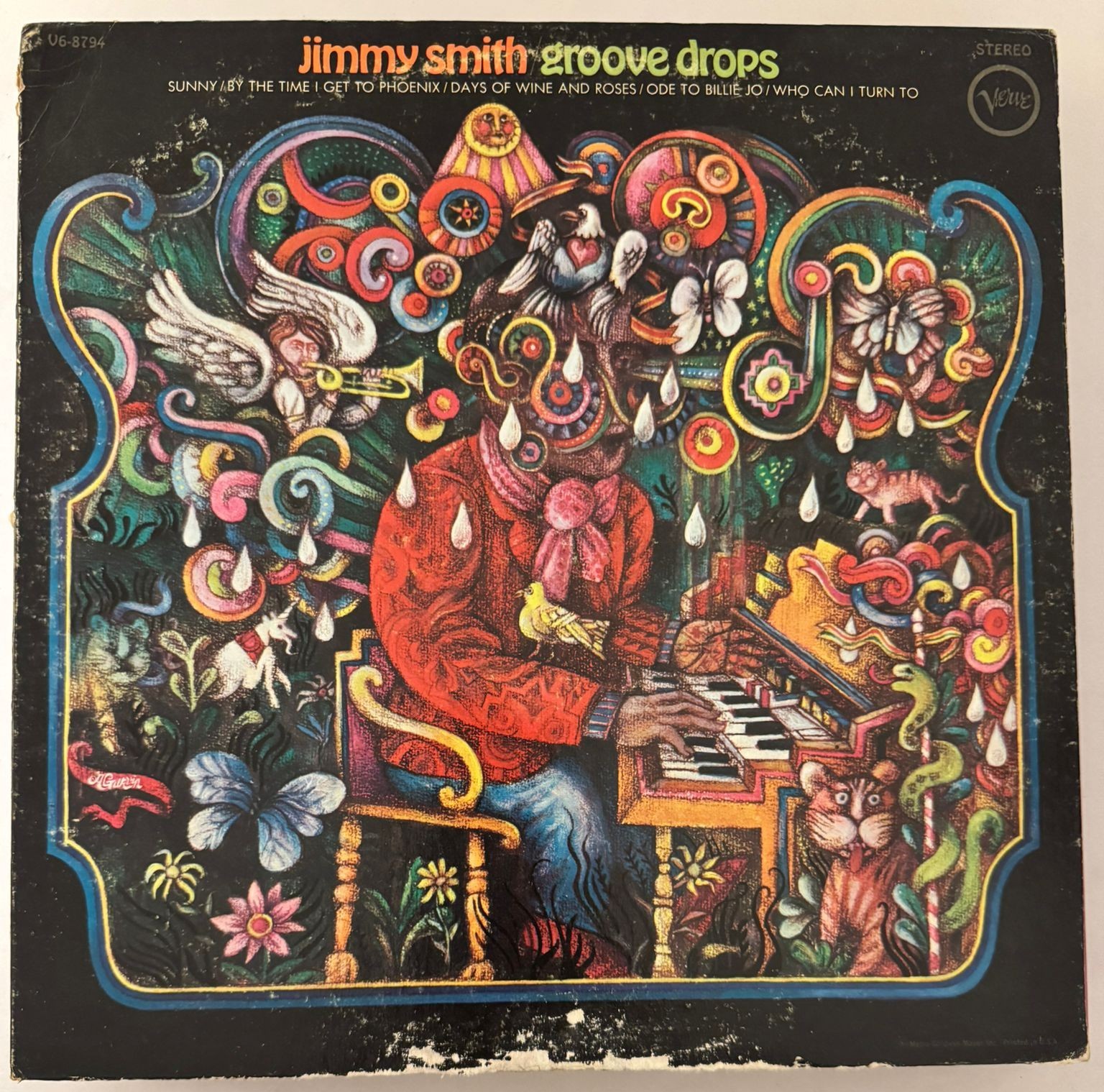 JIMMY SMITH – GROOVE DROPS - VINYL LP BLACK - VERVE - VG+ - A3
